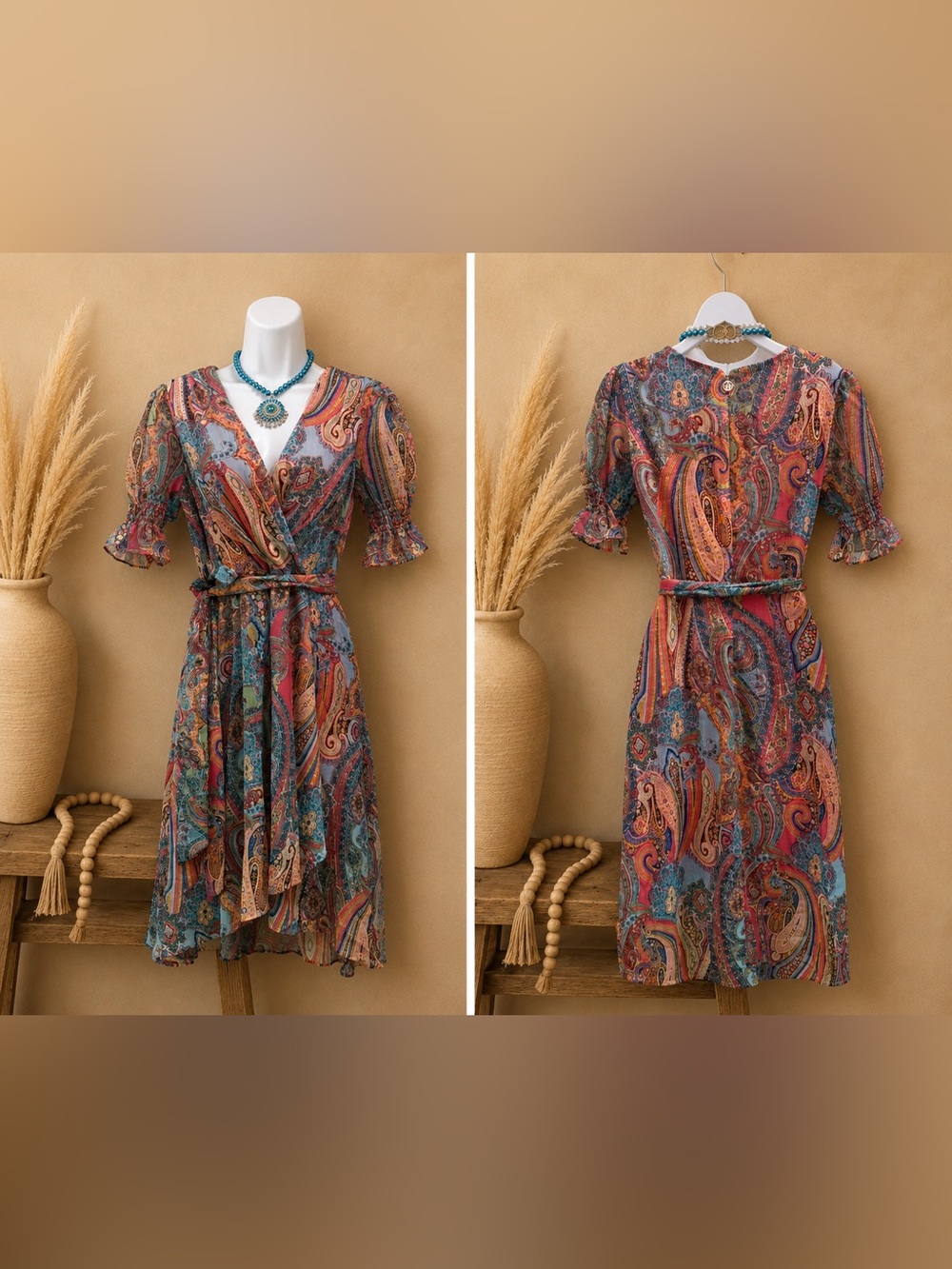 Tommy Hilfiger - Boho Paisley Dress in Multi-Color